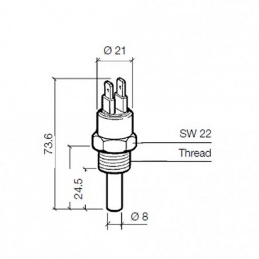 Temperature switch 96 deg C M18x1.5